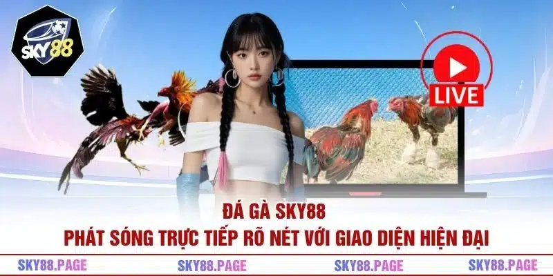 Đá gà Sky88 phát sóng trực tiếp rõ nét với giao diện hiện đại