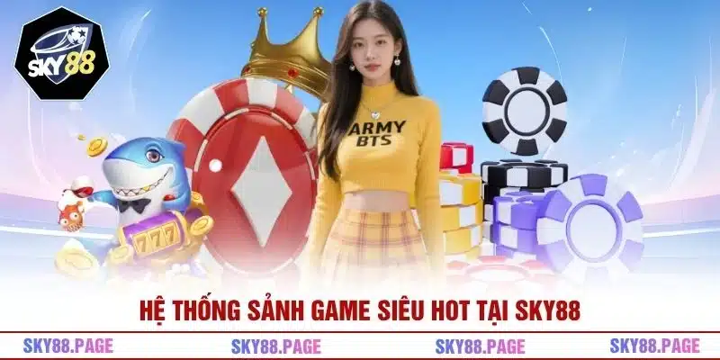 Hệ thống sảnh game siêu hot tại Sky88