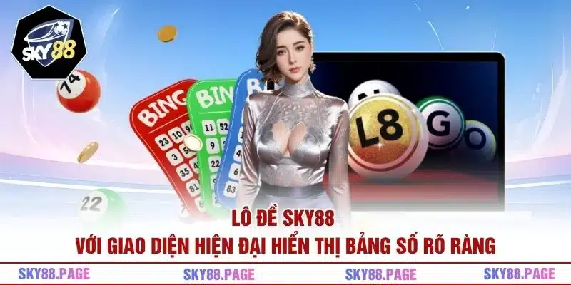 Lô đề Sky88 với giao diện hiện đại hiển thị bảng số rõ ràng