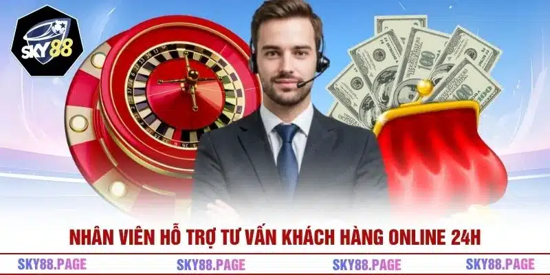 Nhân viên hỗ trợ tư vấn khách hàng online 24h